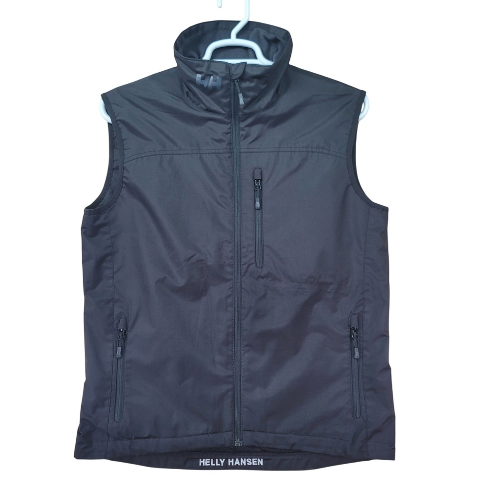 Helly Hansen Crew Vest Mens Large Black Full Zip Sailing Outdoor Lightweight